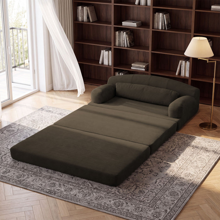 2 Seater Sofa Bed, Compact Foldable Floor Couch