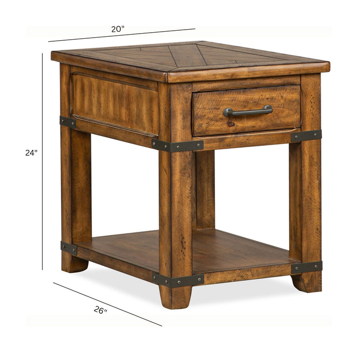 Chesterfield - Rectangular End Table - Farmhouse Timber