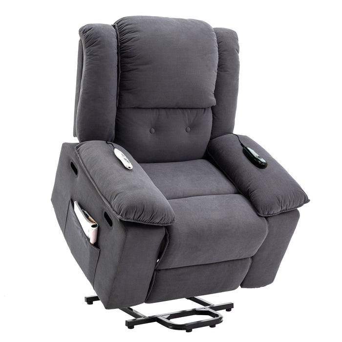Massage Recliner Power Lift Chair With Adjustable Massage And Heating Function