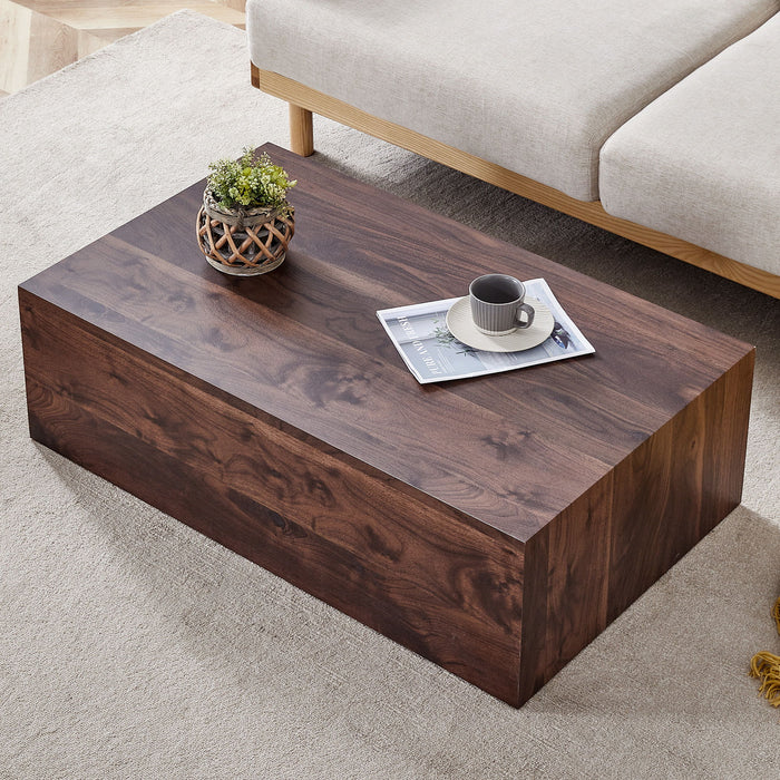 Modern Coffee Table With Light Wood Texture Pattern