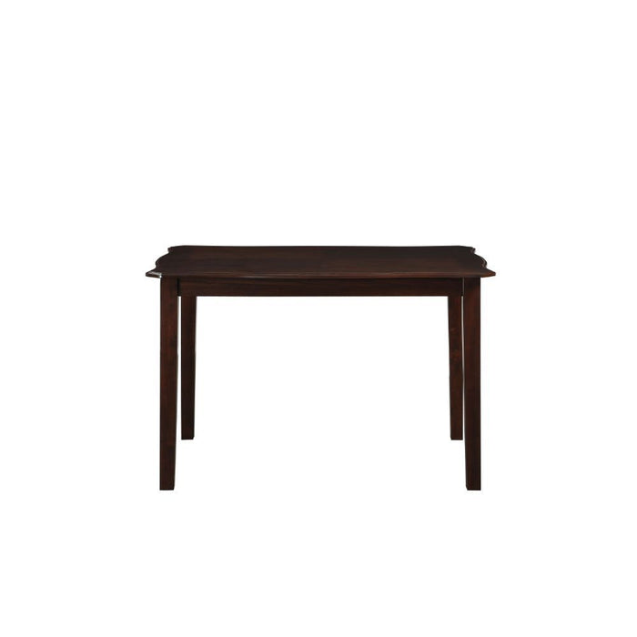 Ingeborg - 5 Piece Dining Set - Black Synthetic Leather & Espresso