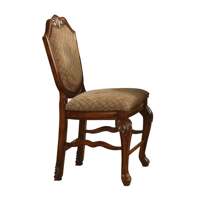 Chateau De Ville - Counter Height Chair Set of 2) - Fabric & Cherry Finish