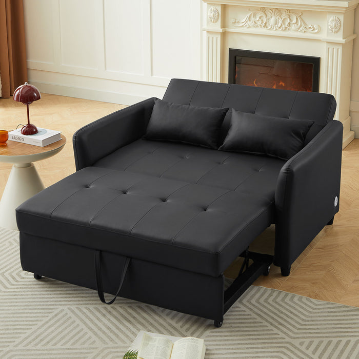 Convertible Sleeper Bed, Adjustable Oversized Armchair With 3 USB Ports