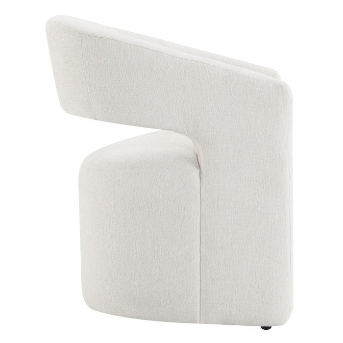 Libni - Arm Chair With Casters - Cream Linen