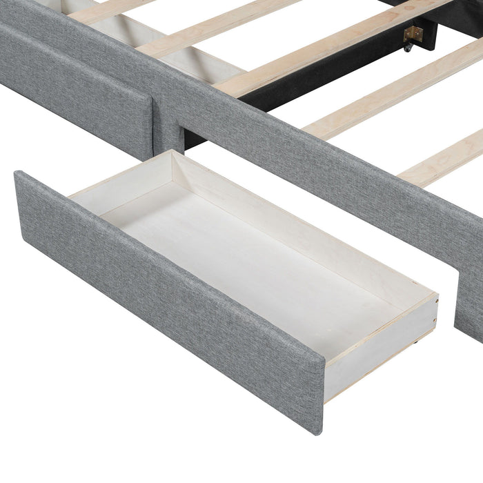 Extendable Daybed With LED Light And 2 Storage Drawers