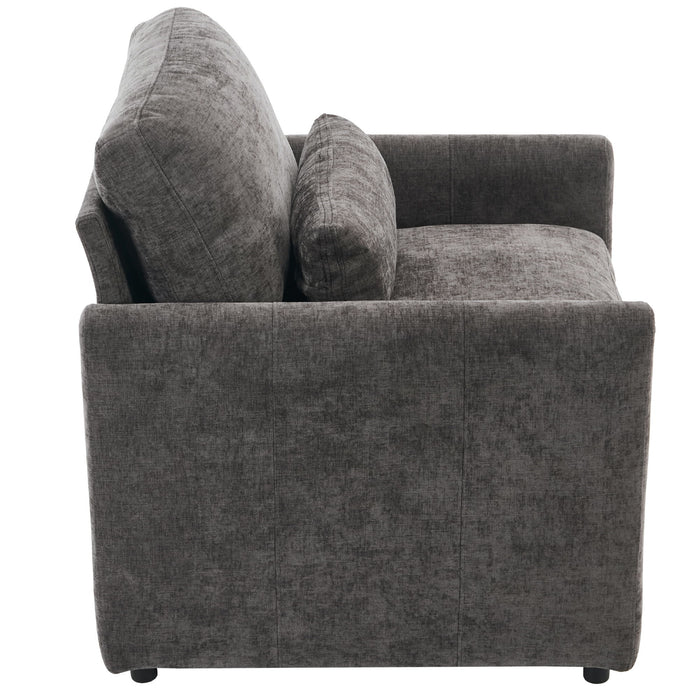 Cozy Upholstered Plush Cushion Armchair For Living Room