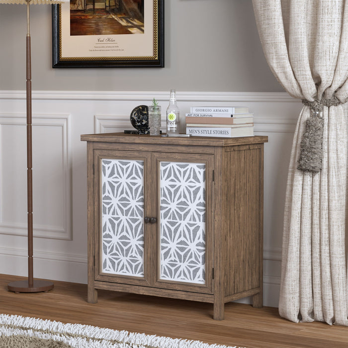 Storage Cabinet, Organizer - Brown Antique White