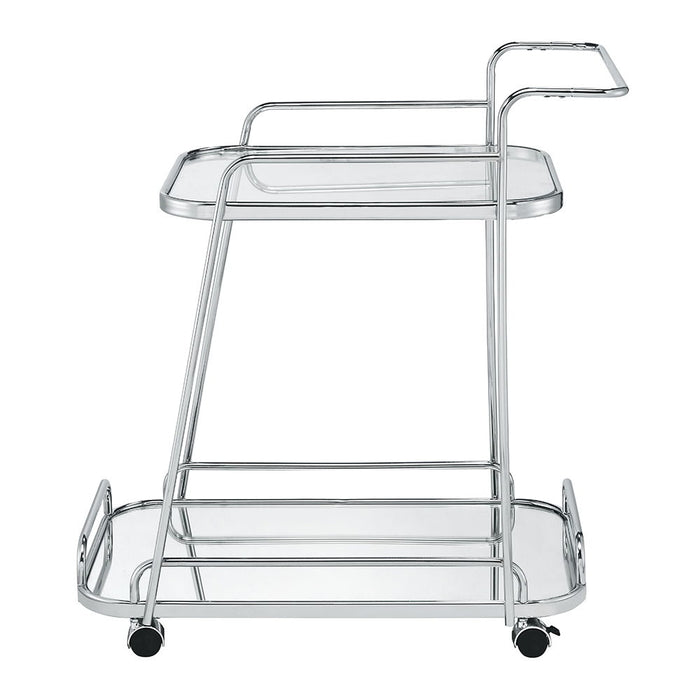 Aegis - Serving Cart - Clear Glass & Chrome