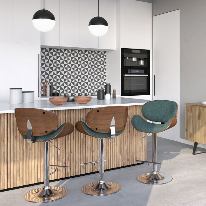 Marana - Adjustable Swivel Bar Stool - Light Turquoise Blue