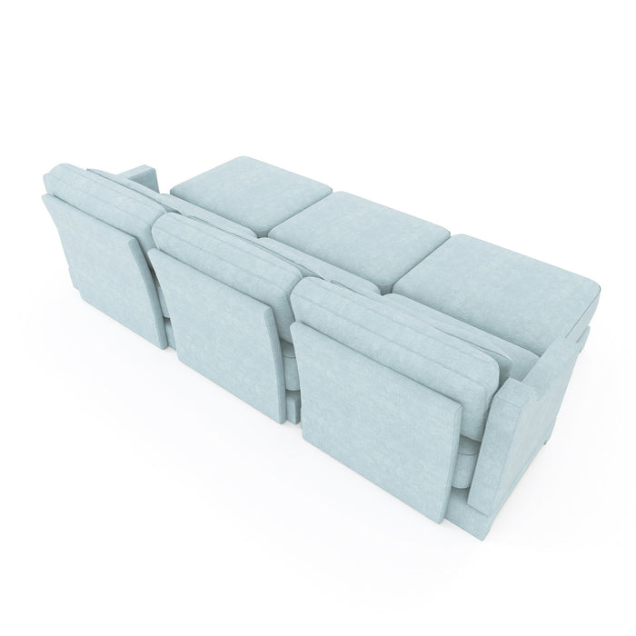 Stylish Sofa With Ottoman And Lumbar Pillows, Ergonomic Design