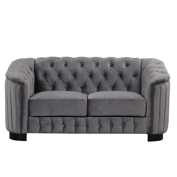 Upholstered 3 Piece Sofa Set With Legs