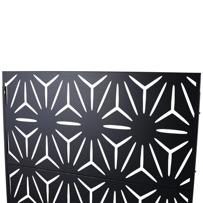 Outdoor & Indoor Metal Privacy Screen, Freestanding Decorative Panels