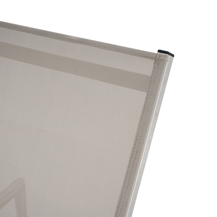 Hargrove - Outdoor Patio Aluminum Chaise Lounge (Set of 2) - Natural / Silver