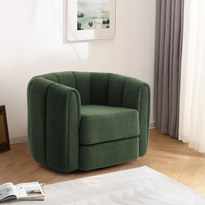 Swivel Accent Chair Wide Upholstered For Living Room