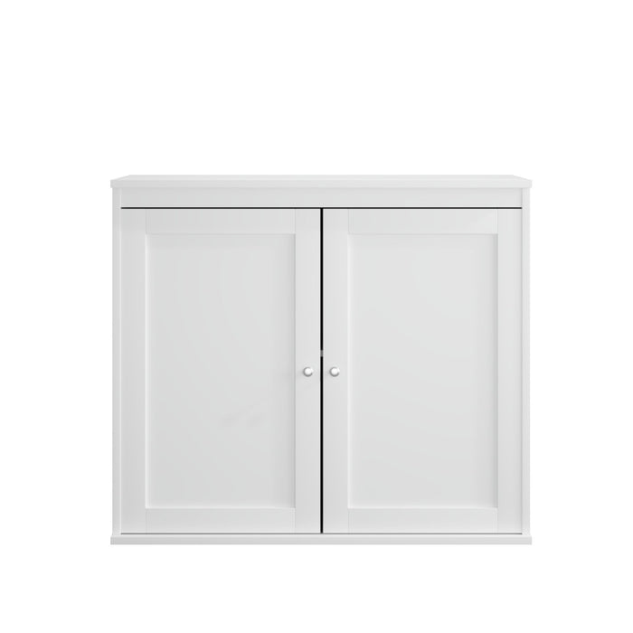 Kitchen Storage Cabinet With Double Doors, Adjustable Shelves, Sideboard Buffet For Dining Room - White