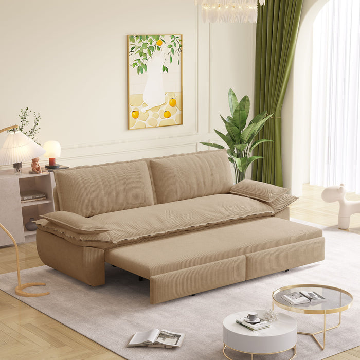 Queen Pull Out Sofa Bed, 3 In 1 Convertible Sleeper Sofa