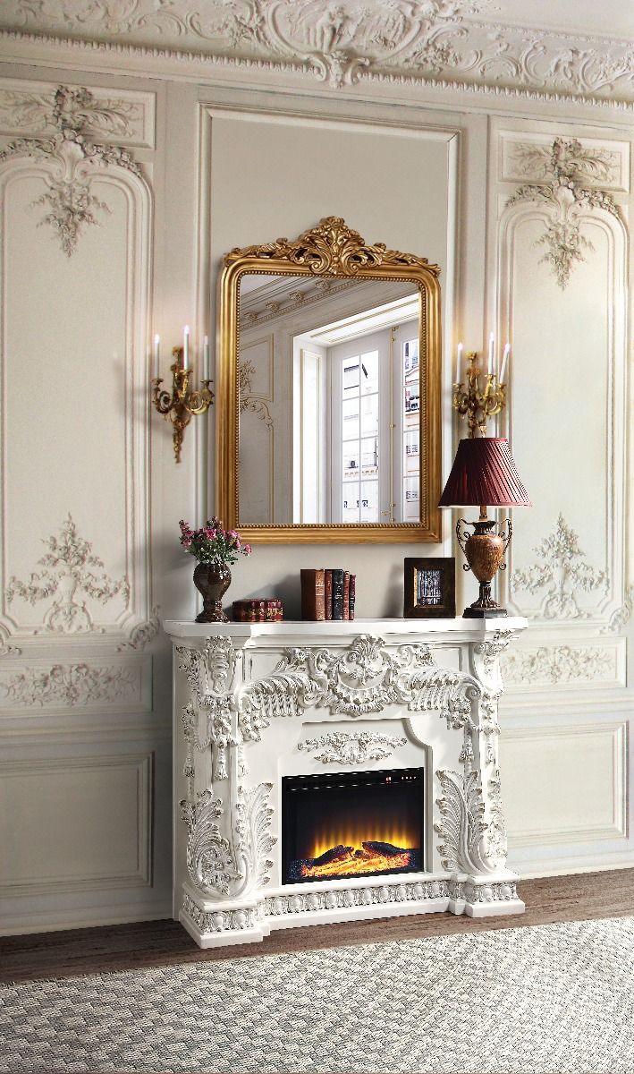 Adara - Fireplace - Antique White Quick Shipping Available at