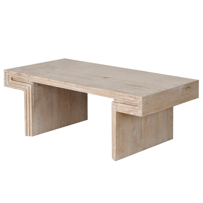 American Vintage Industrial Coffee Table, Double Tier Design