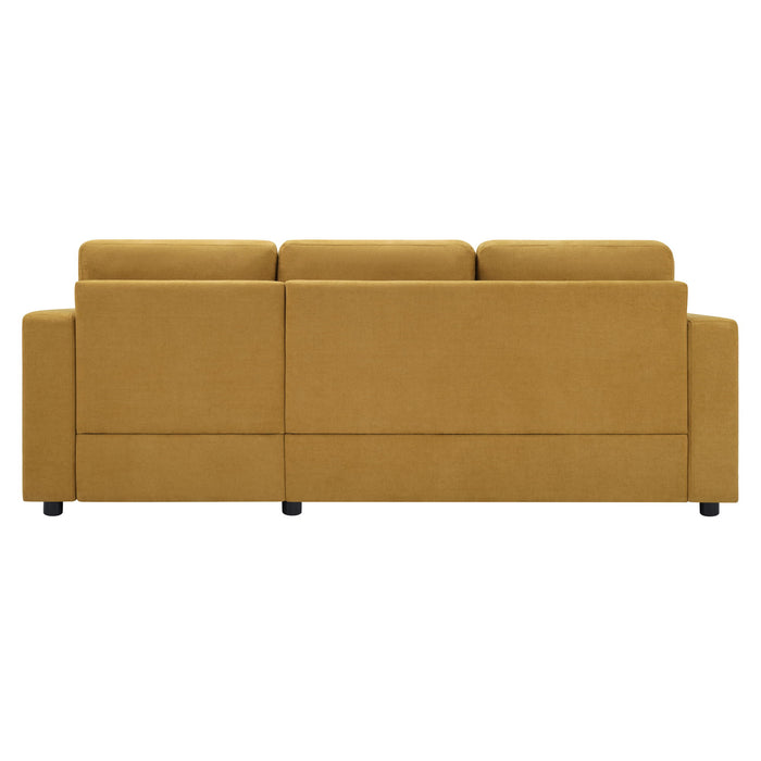 Modern L-Shaped Sectional Sofa With Curved Chaise, USB Ports, And Side Storage Pockets