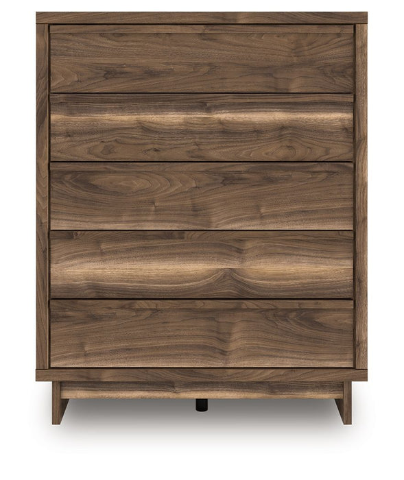 Chirason - Five Drawer Wide Chest - Brown