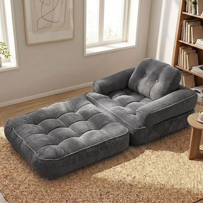 Convertible 2 In 1 Armrest Sofa For Bedroom