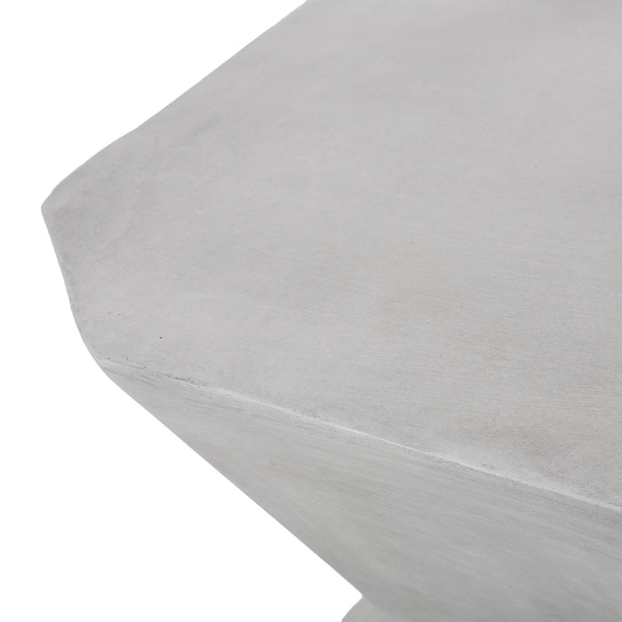 Outdoor, Lightweight Concrete Side Table - Natural