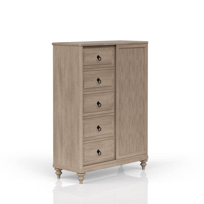 5 Drawer Door Chest - Sand