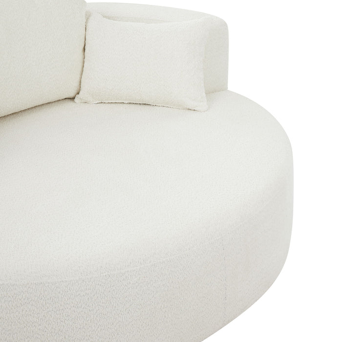 360° Swivel Chair Accent Barrel Chair With Removable Pillows