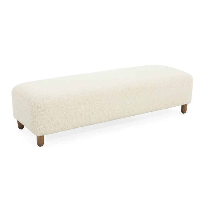 Contemporary Ottoman With Foam Cushion And Durable Upholstery