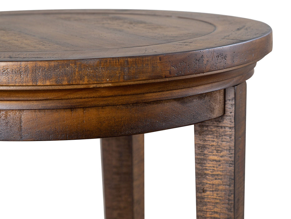 Bay Creek - Round Accent End Table - Toasted Nutmeg
