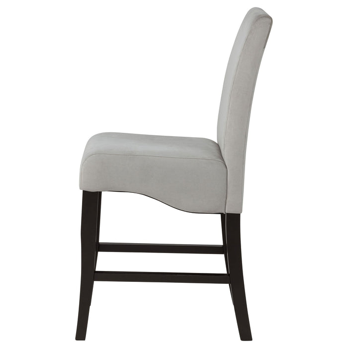 Stanton Velvet Upholstered Counter Chair Grey (Set of 2)