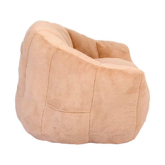 Beanbag Chair, Beanbag Sofa Chair With Armrests Stuffed High Density Foam