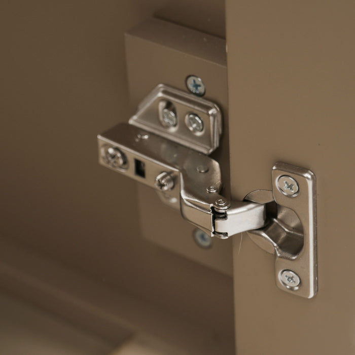 Vintage Bathroom Vanity With Ceramic Sink, Adjustable Shelves