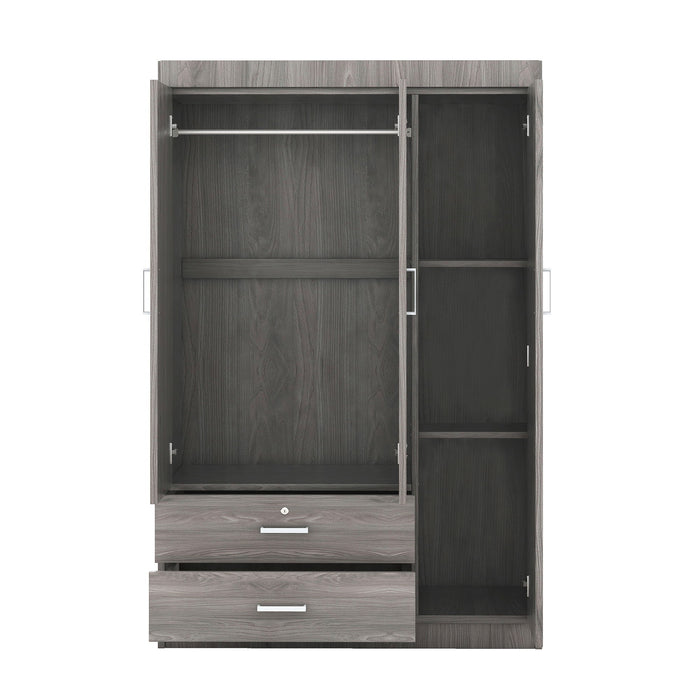 3 Door Wardrobe With 2 Drawers