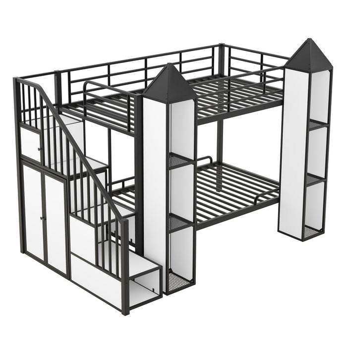 Castle Shaped Bunk Bed With Wardrobe And Storage