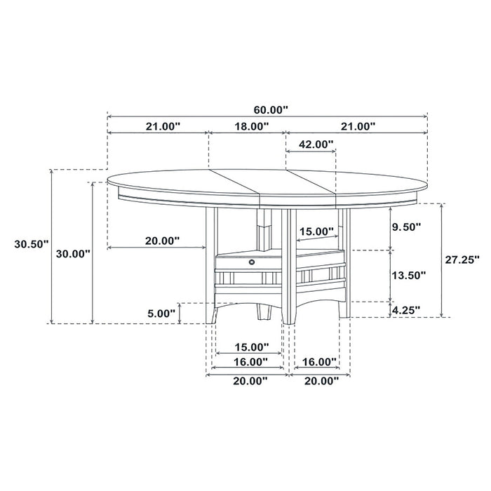 Illkirch - Oval Extension Leaf Dining Table With Expandable Surface - Espresso