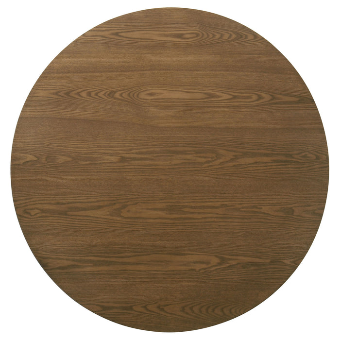 Franklin 2-piece Round Pedestal Coffee Table Set Dark Brown