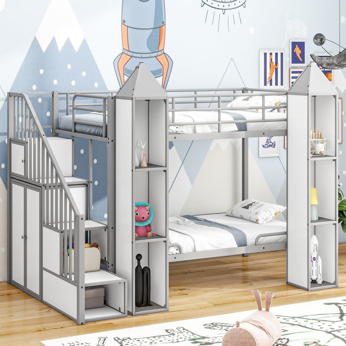 Castle Shaped Bunk Bed With Wardrobe And Storage
