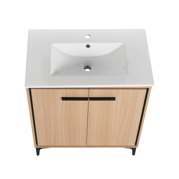 Modern Bathroom Vanity Base With Basin And Storage Cabinet