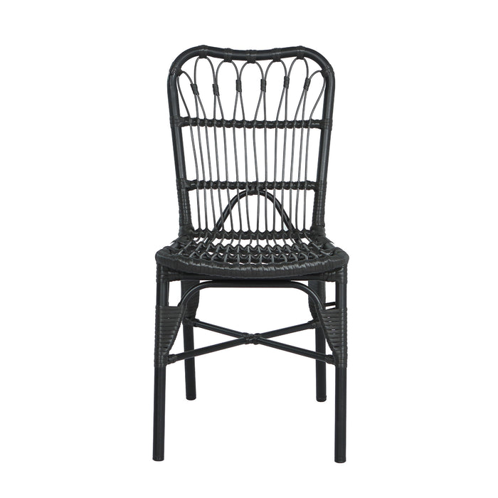 Outdoor Wicker Patio Dining Chairs Set With Durable Frame And Rattan Weave