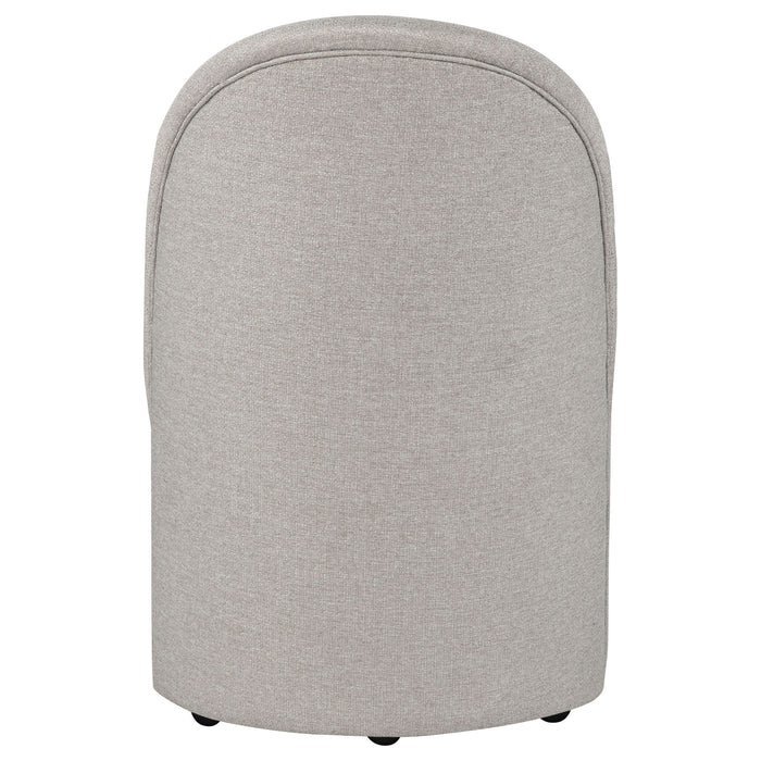 Aubrey Upholstered Barrel Dining Side Chair Beige (Set of 2)