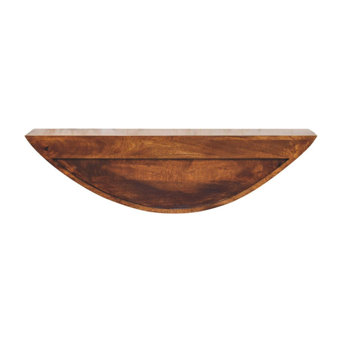 Crescent Floating Wall Shelf - Brown