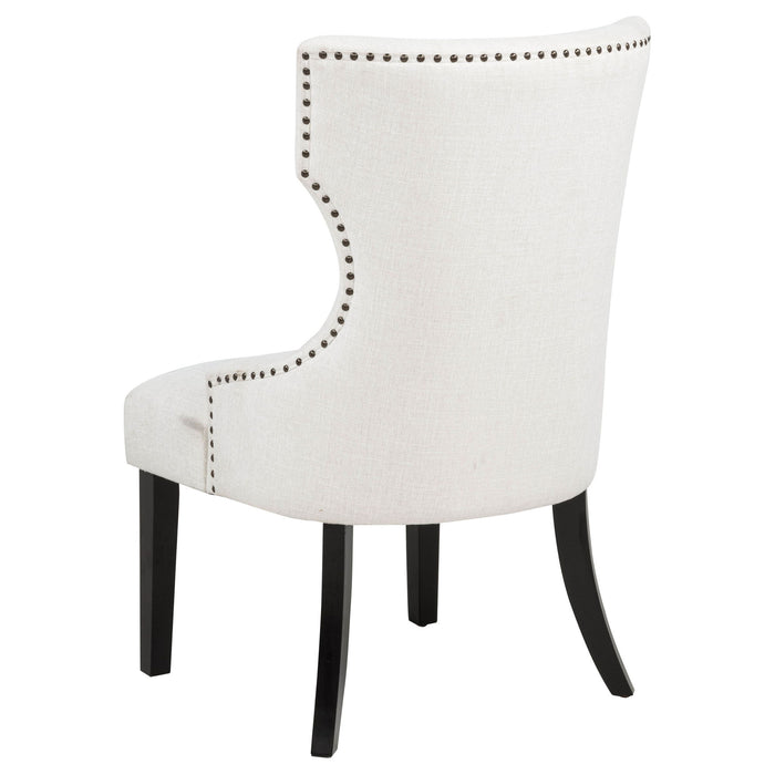 Baney Fabric Upholstered Dining Side Chair Cream and Black