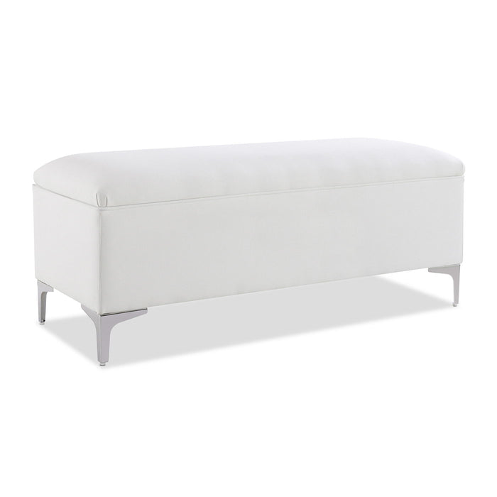 Madelyn - Modern Storage Bench - Bright White Dye