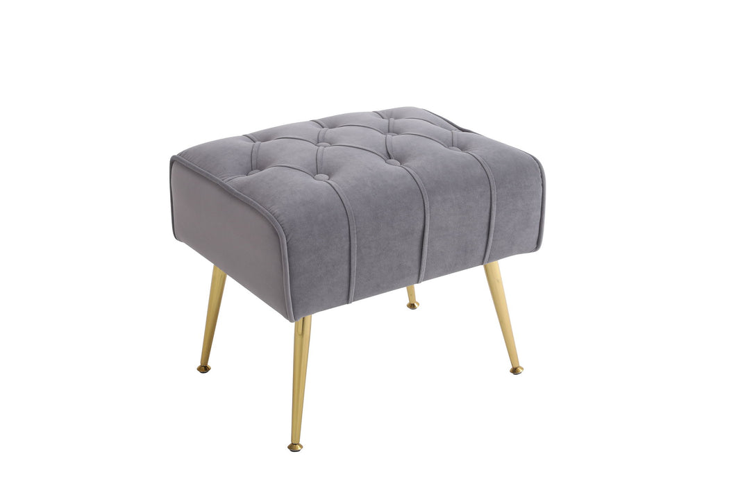 Modern Accent Chair With Ottoman, Comfy Armchair For Living Room