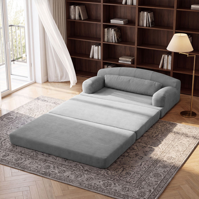 2 Seater Sofa Bed, Compact Foldable Floor Couch