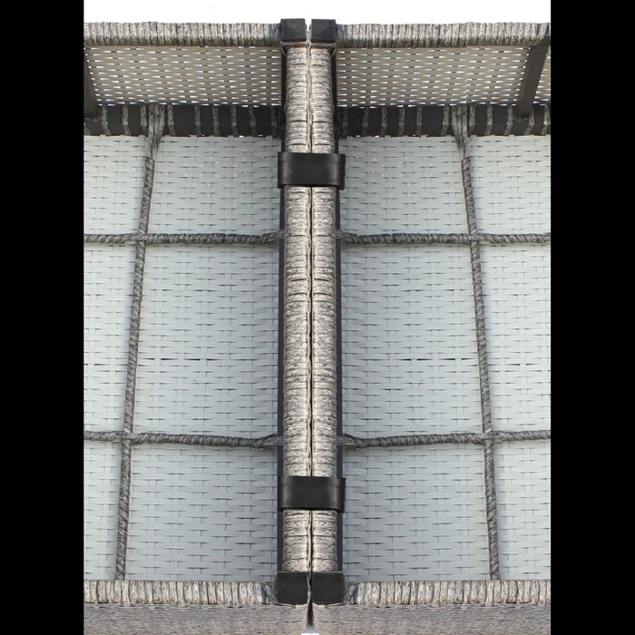 Outdoor Wicker Sectional With Weather Resistant Cushions And Table