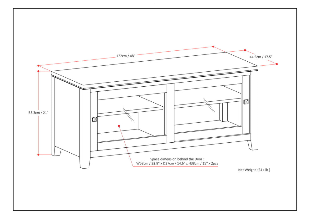 Cosmopolitan - Handcrafted TV Media Stand