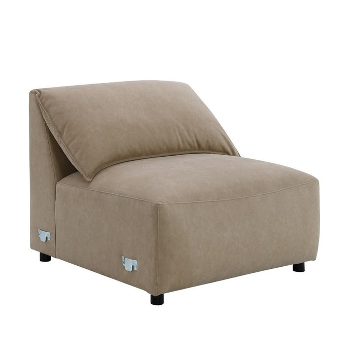 Veata - Sectional Sofa - Light Brown Suede