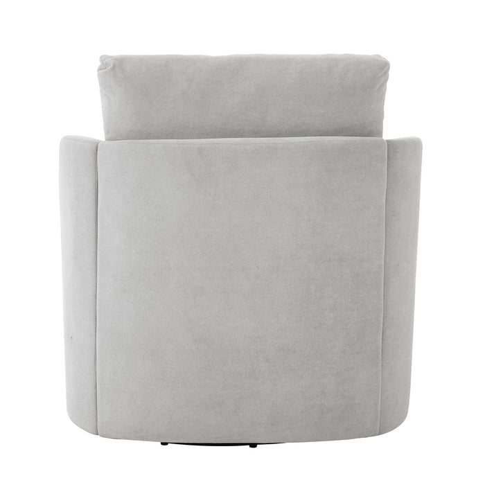 360° Modern Swivel Chair With Upholstered Curved Design